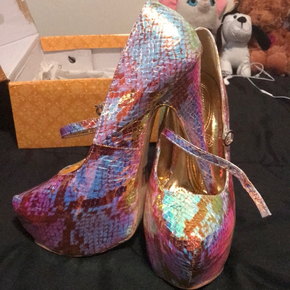 Green multi snake heels - Picture 6 of 7